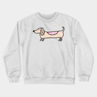 Pink cute dachshunds Crewneck Sweatshirt